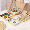 Dumpling Plate with Vinegar Dish Household Ceramic Plate