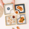 Dumpling Plate with Vinegar Dish Household Ceramic Plate
