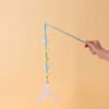 Interactive Cat Feather Teaser Wand Toy